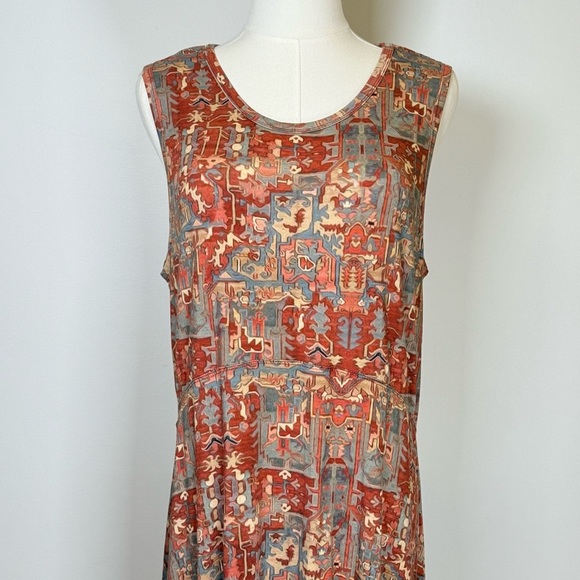 Peruvian Connection Sleeveless Maxi Dress Abstract Print Women’s Size Large - Picture 3 of 8